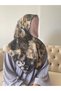 Peony Pattern Organic Scarf 90X90Cm - 2