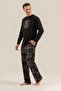 Father & Son Navy Blue, Loose-Fitting Pajama Set Combination, 100% Cotton, Father and Child Pajamas Sold Separately (Socks Included) - 6