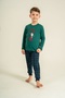 Father & Son Green Pajama Set Combination, 100% Cotton, Father and Child Pajamas Sold Separately (Socks Included) - 3