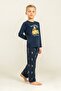 Father & Son Navy Blue, Printed Pajama Set Combination, 100% Cotton, Father and Child Pajamas Sold Separately (Socks Included) - 4