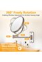 Wall Mounted Makeup Mirror - 10x Magnification 8' Two-Sided Swivel Extendable Bathroom Mirror Nickel Finish - 3