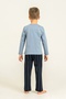 Father & Son Blue Pajama Set Combination, 100% Cotton, Father and Child Pajamas Sold Separately (Socks as a Gift) - 4