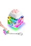 2-Piece Keyboard Fidget Toy, Keychain with Led Lights, Sensory Stress Relief Tool for Students and Workers