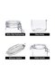 Pack of 4 Large Mason Jars with Lids. 1100ml Capacity, Perfect for Storing, Canning, Pickling. Cereal, Sugar, BPA free, 11 cm x 11 cm x 15 cm - Clear - 8