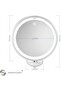 Summer Snow Magnifying Mirror with Light –10x Make up Mirror with 3 Light Modes and Suction Cups – Shower Mirror – Smooth and Easy Install – 360 Degree Swivel Joint. - 3