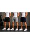 3 Pieces Men's Sports Shorts Everyday Fit (Black-Navy Blue-Grey) - 2