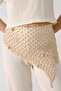 Sea Shell Detailed Triangular Tie-Up Summer Knitted Beanie Y8254 Beige - 4