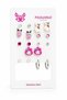 9 Pairs Stainless Steel Earrings Set – Kuromi, Teddy Bear, Rabbit, Penguin Rhinestone, Pearl, and Hoop Women's Earring Set – Non-Tarnish - 2