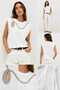 White Stone-Shaped T-Shirt