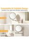Wall Mounted Makeup Mirror - 10x Magnification 8' Two-Sided Swivel Extendable Bathroom Mirror Nickel Finish - 7