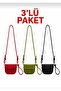 Women's Triple Adjustable Strap Knot Detail Cross Shoulder Bag