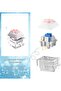 2-Piece Keyboard Fidget Toy, Keychain with Led Lights, Sensory Stress Relief Tool for Students and Workers - 2
