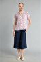 Straight Fit Wide Leg Navy Blue Trousers F0988Ax26Sm