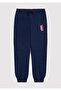 M6010038 Logo Printed Children's Sweatpants Dark Blue - 2