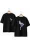 Kick Boxing Back and Front Chest Printed 100% Cotton Oversize Loose Regular Fit Crew Neck T-Shirt