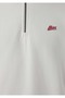 M0S10613 Patch Logo Embroidered Semi-Zipper Men's Sweatshirt White - 7