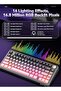 كيبورد دون فوياجر USB-C موديل N75 بثلاثي الأوضاع و RGB و هوت سواب بلون أسود شيري متوافق مع PC و PS5 - 6
