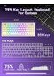 كيبورد دون فوياجر USB-C موديل N75 بثلاثي الأوضاع و RGB و هوت سواب بلون أسود شيري متوافق مع PC و PS5 - 7
