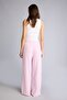 Wide Leg High Waist Linen Blend Thin Fabric Pants with Pockets F5024Ax26Sm - 5