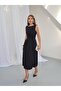 Imported Sandy Fabric Double Breasted Collar Dress - 2