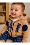 Baby Boy Hi Smile Patterned Hooded Jacket 3-Piece Seasonal Cotton Set - 7