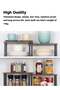 Teuuea 2 Pieces Kitchen Counter Shelves Organizer, Stackable Expandable Metal and Engineered Wood Cabinet Shelves, Storage Rack for Kitchen Office Bathroom Bedroom - 3
