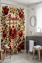 Bathroom Curtain, Pomegranate and Flower Patterned Shower Curtain, Bathtub Curtain 175X200Cm - 5