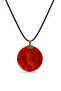 Red Agate Stone Religious Unisex Necklace with Allah Muhammad Written and Brass Apparatus - 2