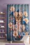 Bathroom Curtain, Cat with Glasses, Roses and Birds Patterned Shower Curtain, Bathtub Curtain 175X200Cm - 2