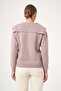 Women's Collar Stone Printed Sweater Mink 25322 - 6