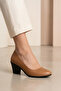 1926 Tan Genuine Leather Women's Heeled Shoes
