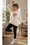 Women's Melting Hearts Printed Hooded Kangaroo Pocket Cotton Casual Sweatshirt