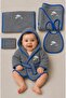 Newborn Embroidered Baby Bathrobe Set 5 Pieces Compatible with 0-2 Years Old 100% Cotton Curly Towels - Baby - 2