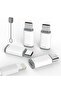 4 قطع محول USB C إلى Lightning، موصل للشحن السريع ونقل البيانات، أبيض، للأجهزة المحمولة