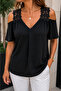Elegance with Exquisite Details |   Women's V-Neck Lace Strap Off-Shoulder Dubai Blouse