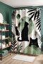 Bathroom Curtain, Cat on the Moon Patterned Shower Curtain, Bathtub Curtain 175X200Cm - 4