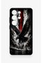 Samsung S26 Ultra Compatible Black Eagle Patterned Silicone Case - 3