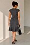 Woven Cashmere Women's Dress with Flounce Skirt Pl3547 - 4