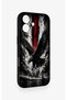 iPhone 17 Compatible Black Eagle Patterned Silicone Case - 2