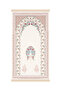 Cream Ivy Pattern Embossed Special Woven Prayer Rug
