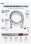 Stainless Steel Shattaf Hose for Bidet Spray, Flexible Chrome-Plated Bathroom Hose with Brass Fittings, EPDM Inner Tube, 120 cm and 150 cm - 3