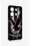 Infinix Note 30 Compatible Black Eagle Patterned Silicone Case - 3