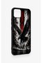 Realme C11 2021 Compatible Black Eagle Patterned Silicone Case - 3
