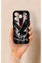 iPhone 17 Pro Compatible Black Eagle Pattern Silicone Case - 4