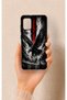 Samsung A31 Compatible Black Eagle Patterned Silicone Case - 4