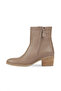 Gray Leather Women's Heeled Boots - 4