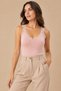 Women's 2-Piece Lace Detailed V-Neck Modal Cotton Flexible Undershirt Powder-Tan - 4