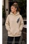 Women's Angel Wing Printed Hooded Kangaroo Pocket Cotton Casual Sweatshirt