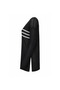 Front and Back V-Neck Striped Black Knitwear with Slits on the Sides - 2