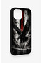 iPhone 15 Compatible Black Eagle Patterned Silicone Case - 2